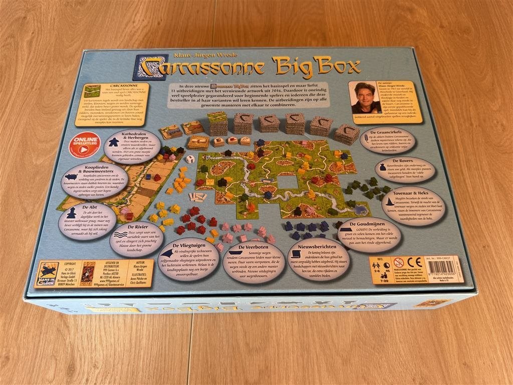 Carcassonne big box - S7224, Hobby en Vrije tijd, Gezelschapsspellen | Bordspellen, Ophalen of Verzenden, Zo goed als nieuw