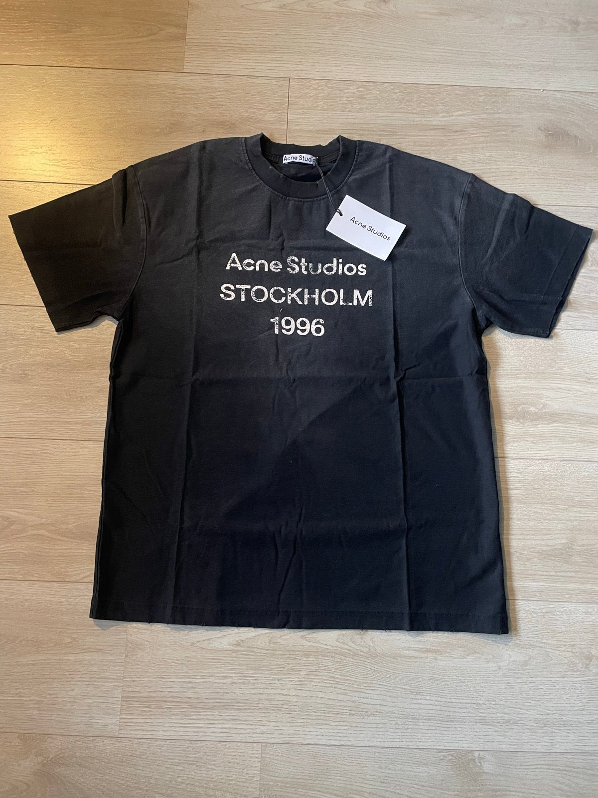 Acne Studios Shortsleeve Verwassen Zwart Maat S Oversized, Ophalen of Verzenden, Zo goed als nieuw, Maat 46 (S) of kleiner, Zwart