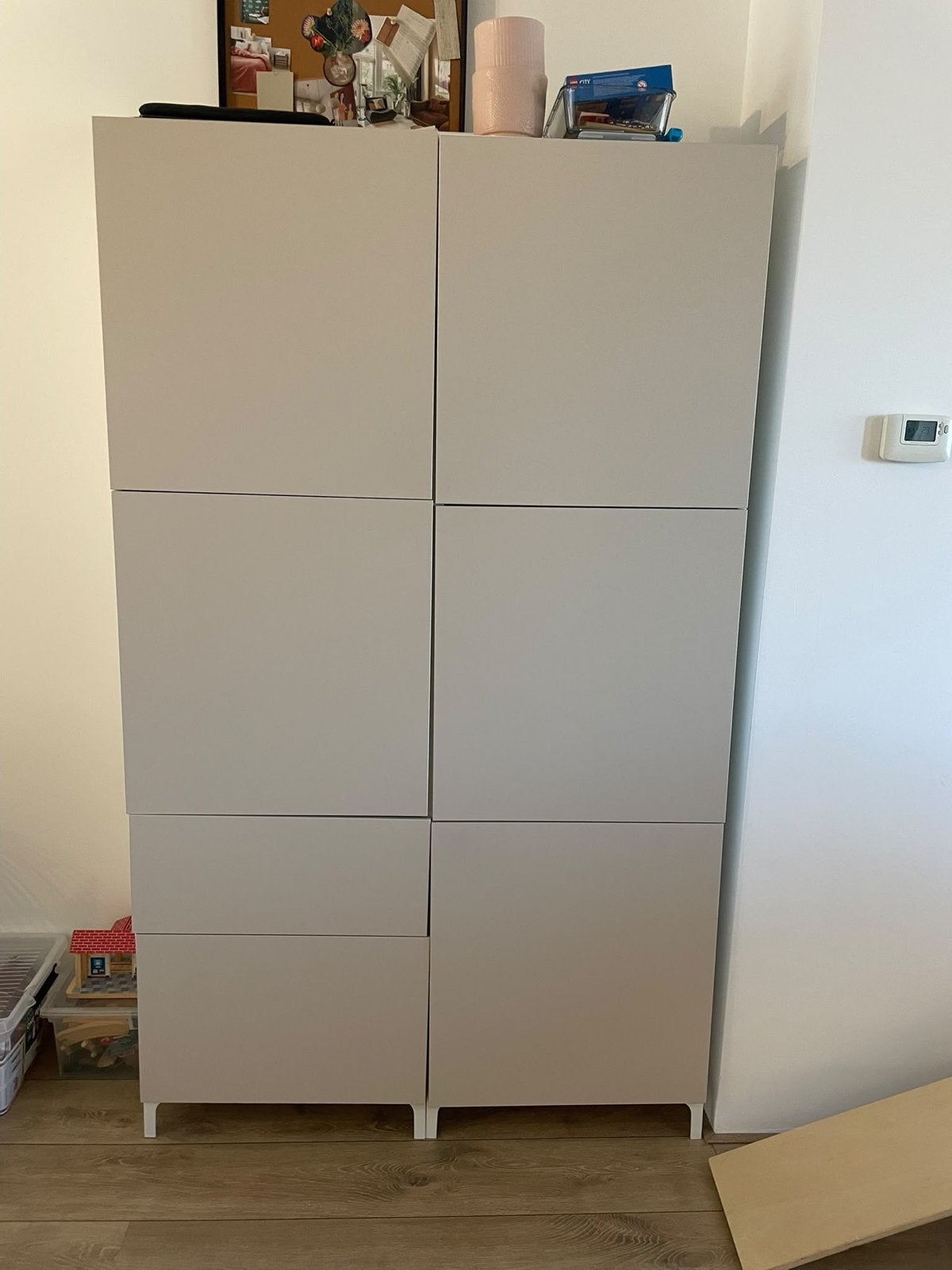Kast met 5 vakken en 2 lades - Grijs, Ophalen, Gebruikt