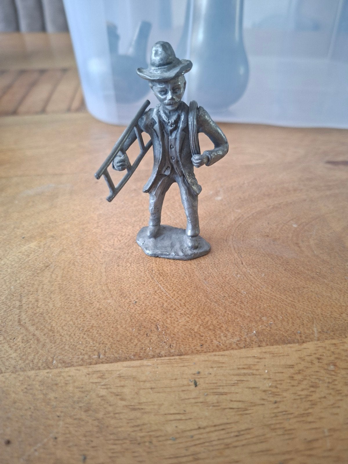 Vintage Tinnen Schoorsteenveger Beeldje, Ophalen of Verzenden