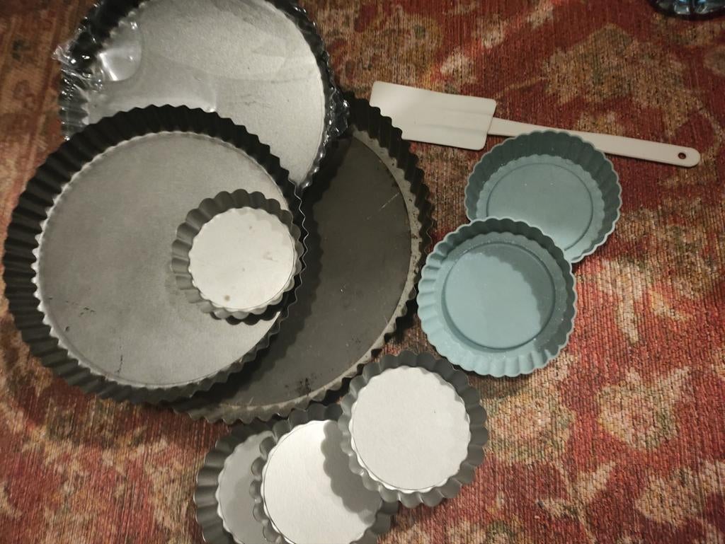 Diverse Bakvormen Set: Quiche en Taart, Ophalen of Verzenden, Metaal, Meerkleurig, Overige merken