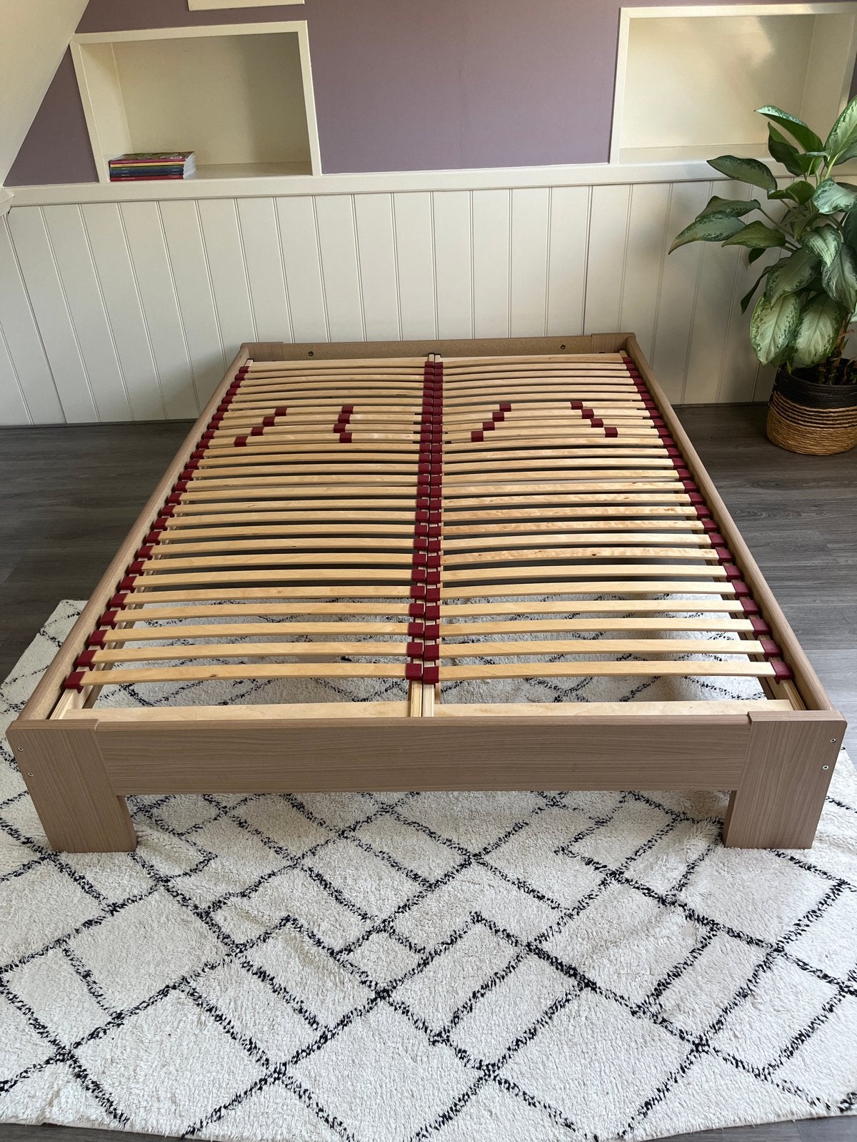 Tweepersoons bedframe met lattenbodem - 140x200 cm, Huis en Inrichting, Gebruikt, Overige kleuren, Tweepersoons, 200 cm