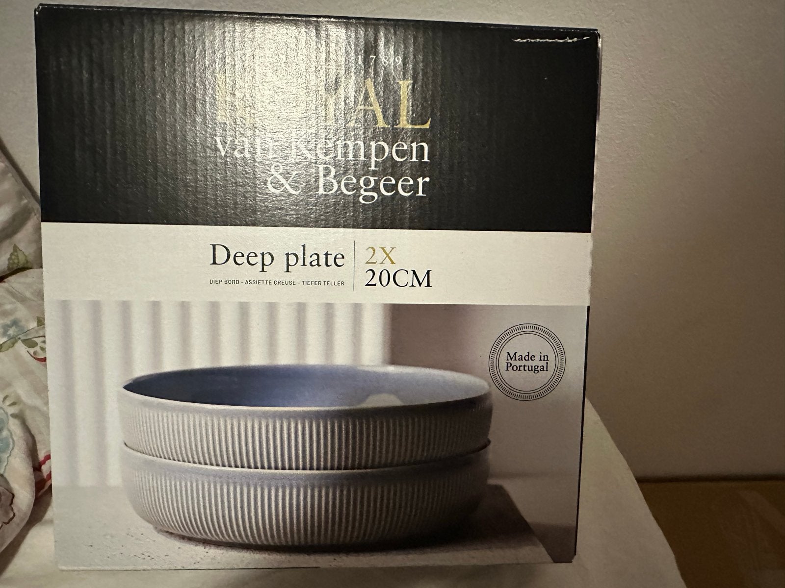 2x Diepe Borden 20cm - Van Kempen & Begeer - Nieuw, Overige merken, Keramiek, Nieuw, Ophalen of Verzenden