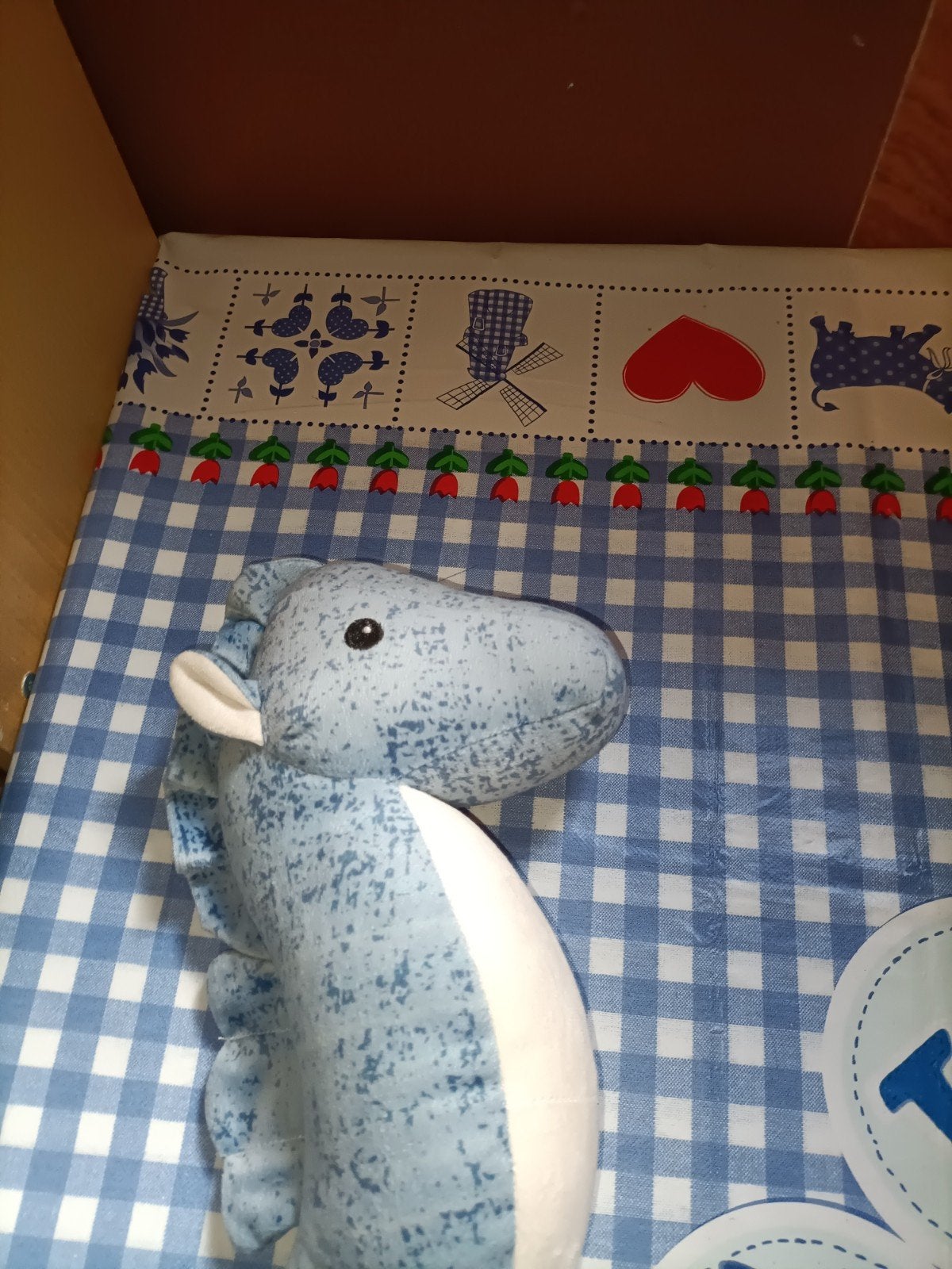 Zeepaard knuffel blauw met wit Albert Heijn, Ophalen of Verzenden, Zo goed als nieuw, Overige typen