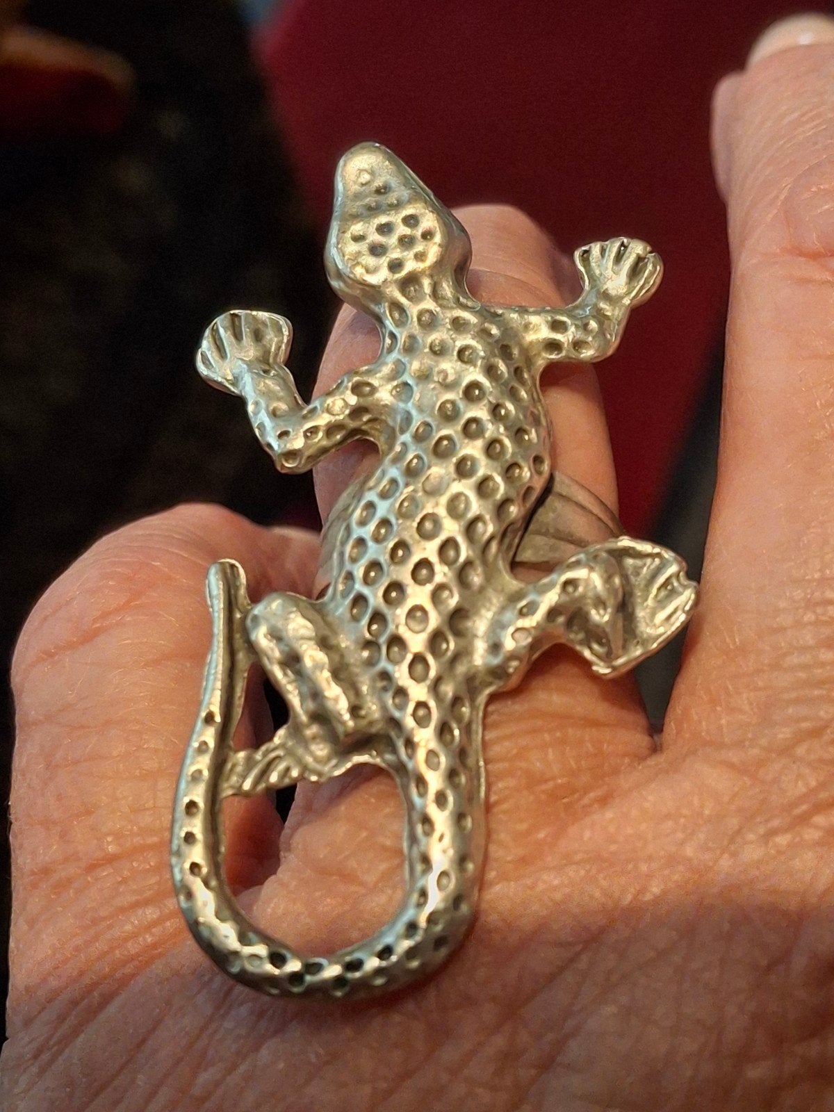Verstelbare ring ( salamander ), Ophalen of Verzenden, Nieuw, Zilver, Dame