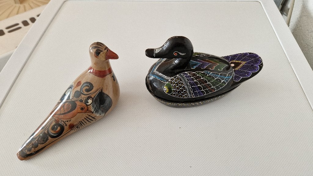houten duif en opbergeend, Ophalen of Verzenden, Beeld, Vogel