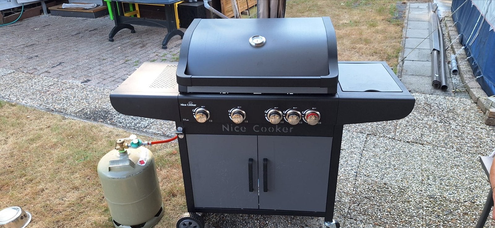 Mooie Nice Cooker gasbarbecue met 4 branders, Ophalen, Gebruikt