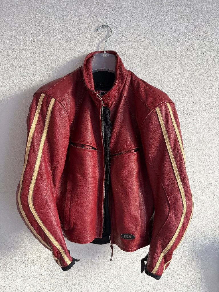 IXS motor jacket leer maat 54, valt klein als maat 50, Heren, Jas | leer, Tweedehands, Ophalen