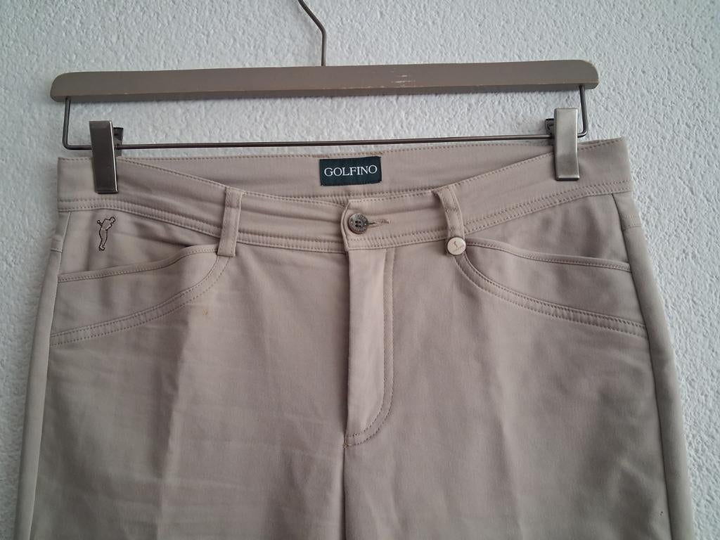 Golfino dames golfbroek maat 38/40 (M) beige, Maat 38/40 (M), Beige, Ophalen of Verzenden, Zo goed als nieuw