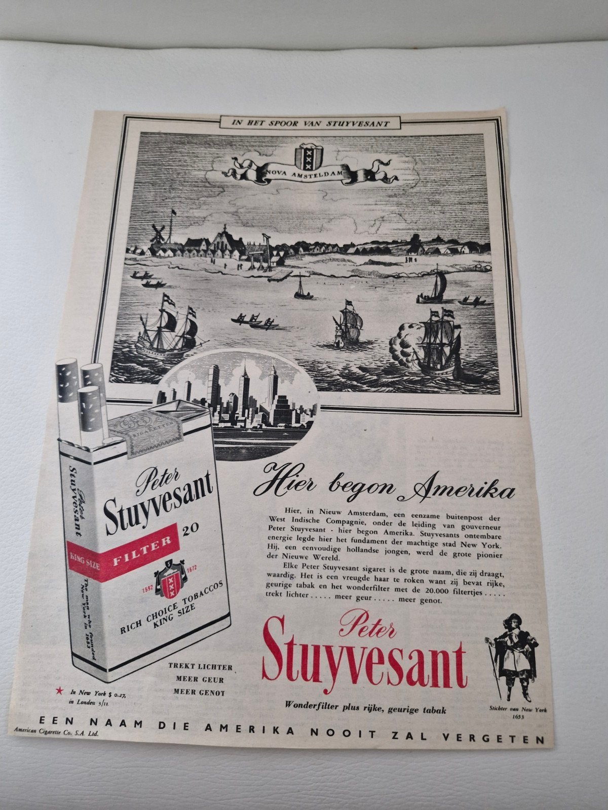 Vintage Peter Stuyvesant reclame advertentie (nr. 156), Ophalen of Verzenden, Knipsel(s)