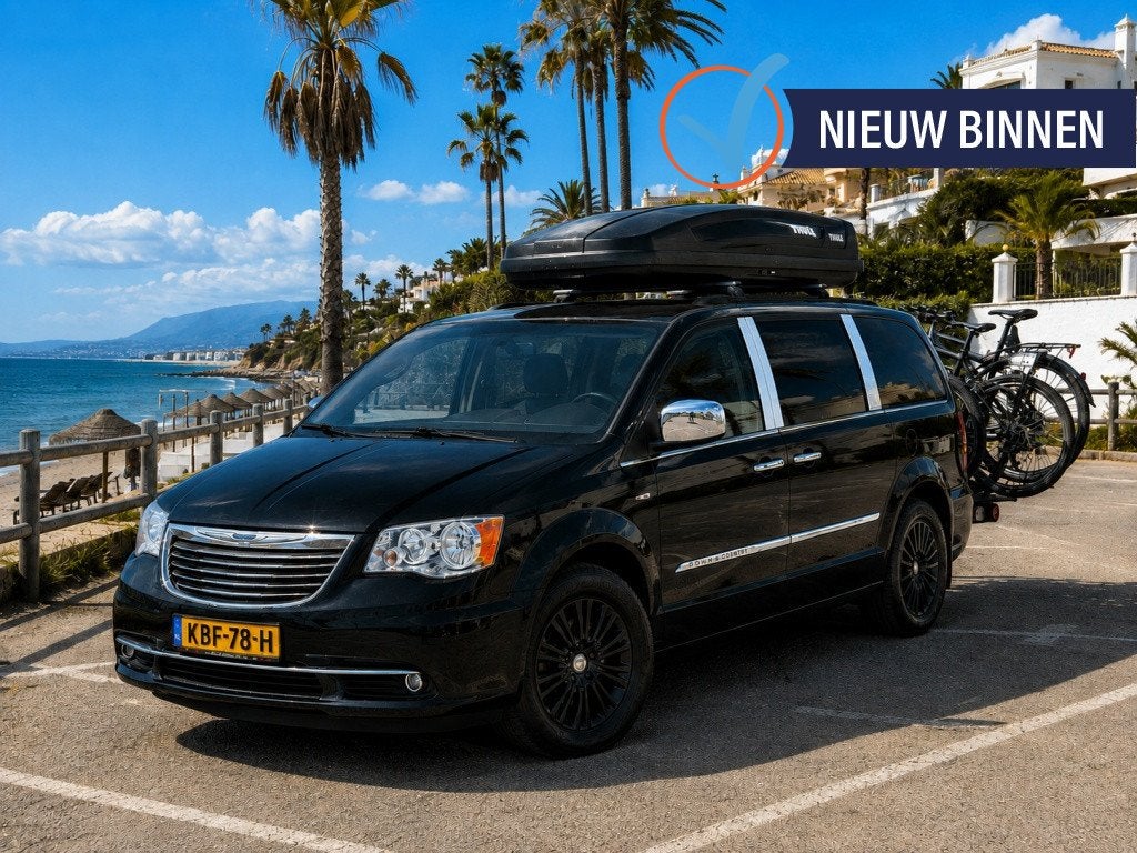 Chrysler Grand Voyager 3.6 V6 LIMITED S BLACK 3xTV/DVD/STOEL, Auto's, Dealer onderhouden, Gebruikt, Beige, Grand Voyager