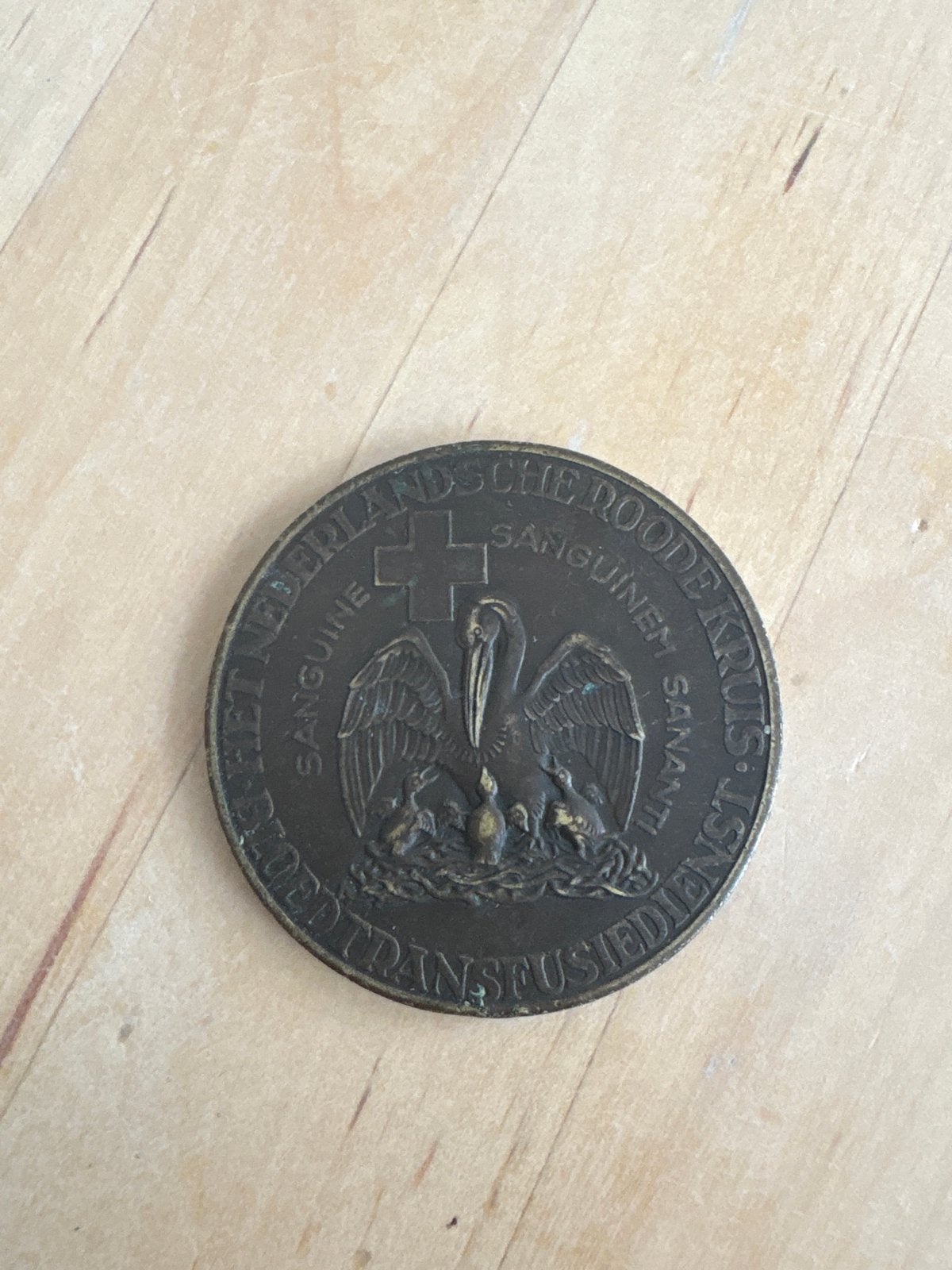 Zeldzame Bronzen Medaille Nederlandse Rode Kruis, Ophalen of Verzenden, Brons, Nederland
