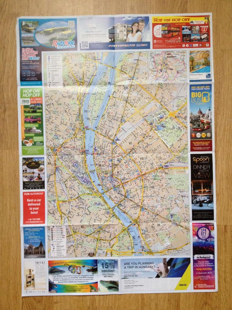 Stadskaart Boedapest - Hongarije ( nieuw ), Boeken, Atlassen en Landkaarten, Ophalen of Verzenden, Nieuw, 2000 tot heden, Landkaart