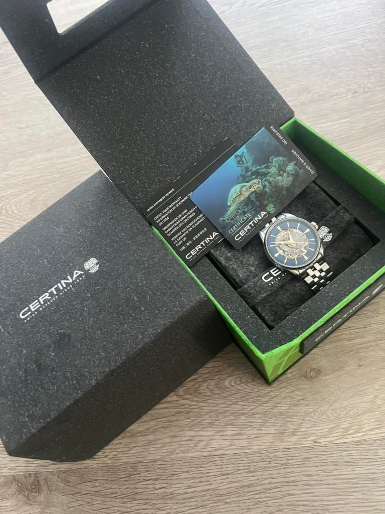 Certina DS-1 Skeleton automatic, Ophalen, Zo goed als nieuw, Staal, Overige merken