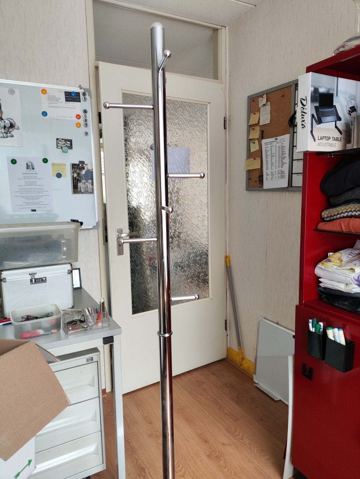 Staande kapstok, chroom, 180 cm hoog, Huis en Inrichting, Woonaccessoires | Kapstokken, Gebruikt, Ophalen of Verzenden, Metaal