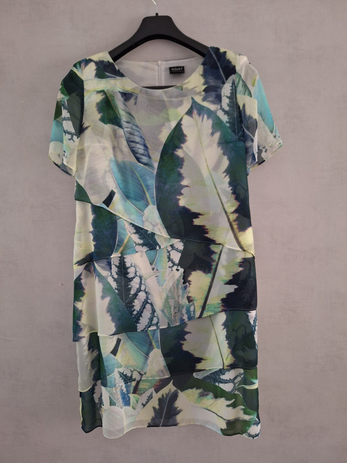 Prachtig jurkje van Select, groen/grijs/aqua/blauw/gelig, Kleding | Dames, Select, Maat 42/44 (L), Ophalen of Verzenden, Zo goed als nieuw