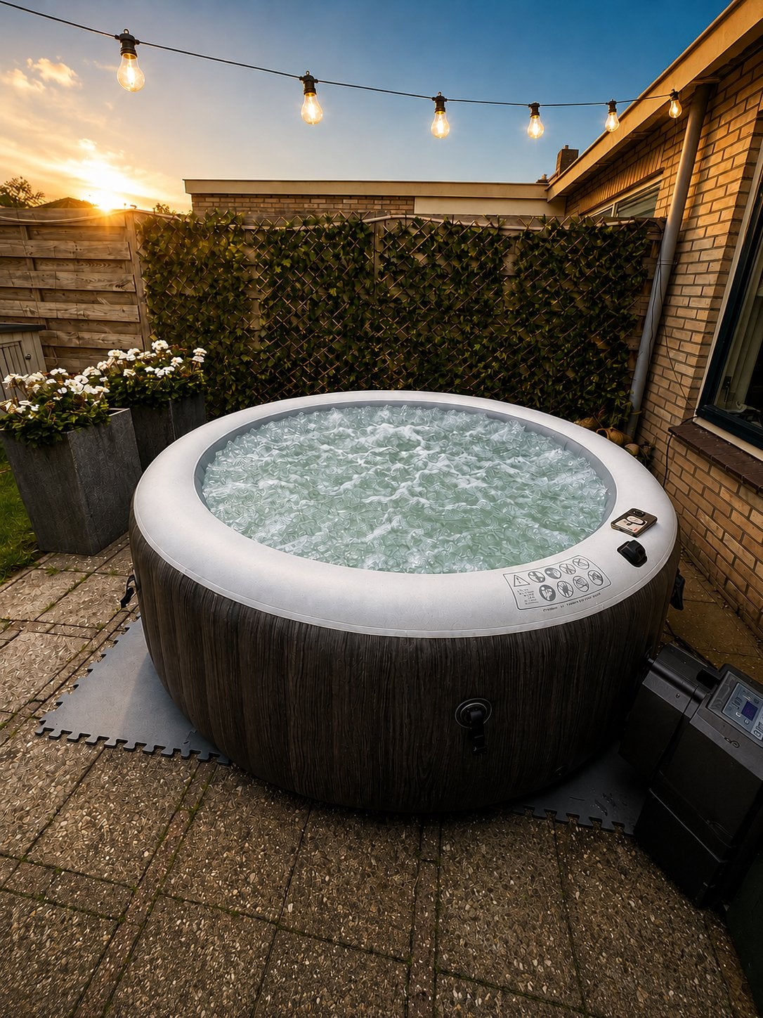 Intex 6 persoons jacuzzi, Tuin en Terras, Bubbelbaden en Hottubs, Ophalen, Zo goed als nieuw