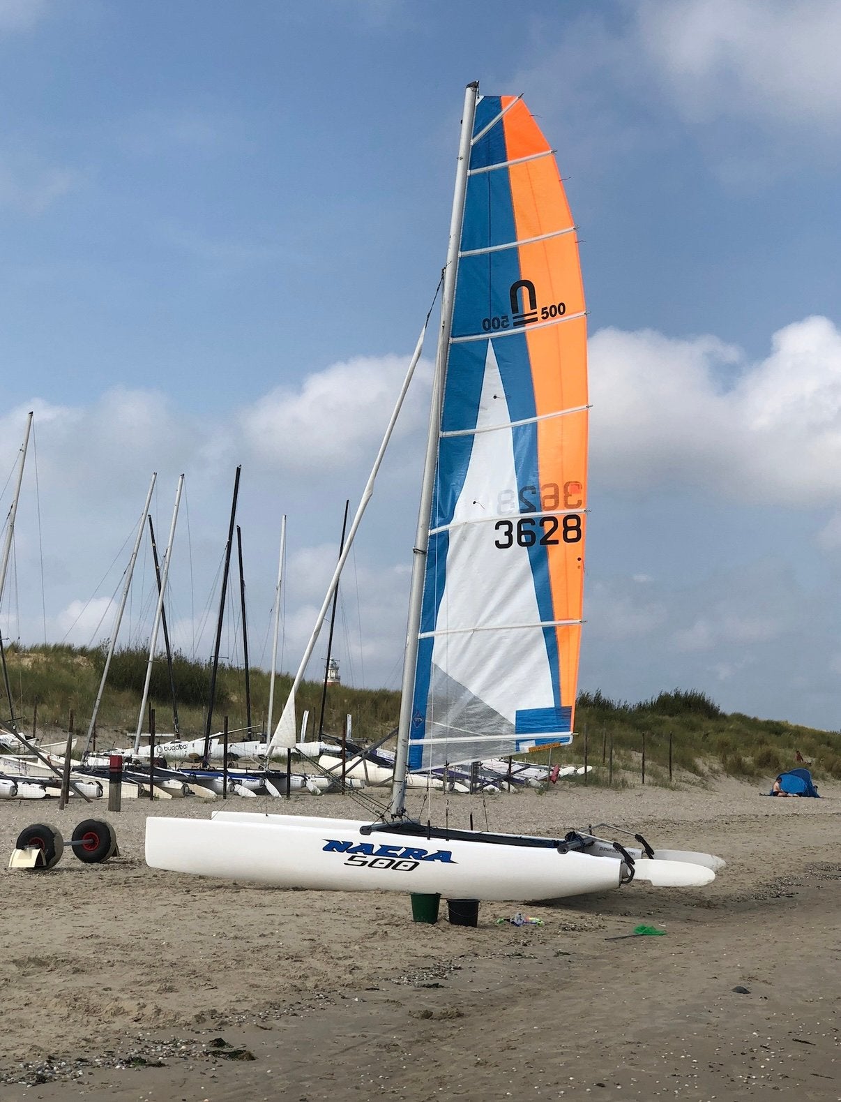Nacra 500 uit 2003 met Cattrack en Pega wegtrailer, Watersport en Boten, Catamarans, Ophalen, Gebruikt, Overige modellen, Nacra