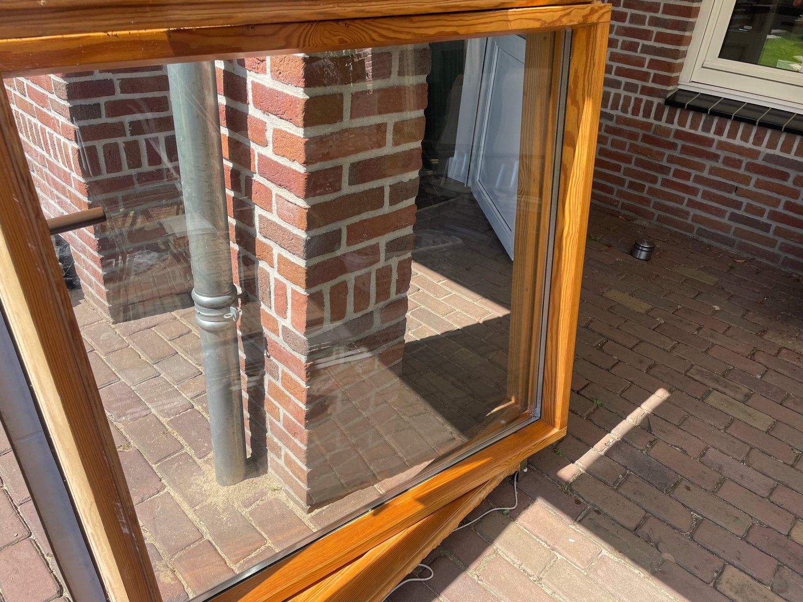 Dakraam 120x113 uitzet hout inclusief gootstukken, Doe-het-zelf en Verbouw, Glas en Ramen, Ophalen, Gebruikt, 80 tot 120 cm, 120 tot 160 cm