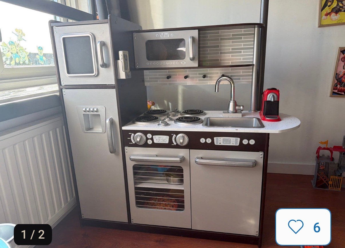 Speelgoed keuken, met vele accessoires, Ophalen, Gebruikt, Hout, Speelkeuken