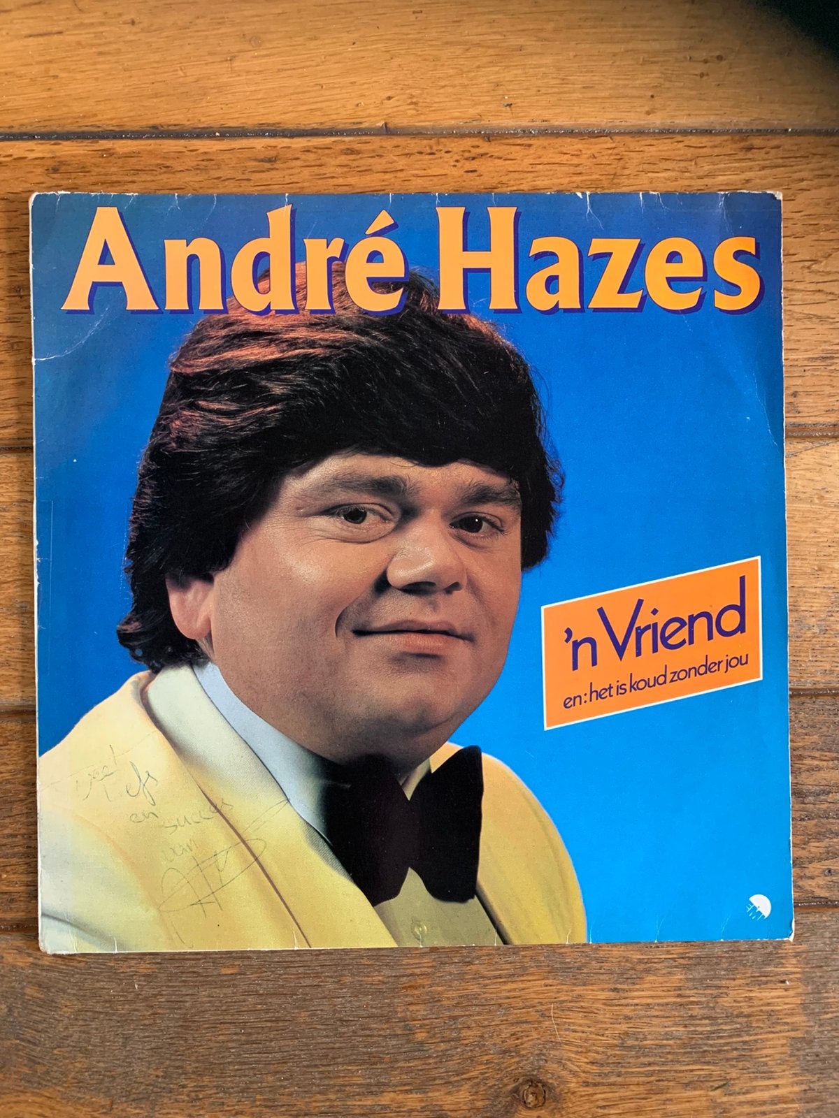 Piraten André Hazes gesigneerde LP ‘n Vriend Handtekening, Ophalen of Verzenden, Gebruikt, 12 inch, Levenslied of Smartlap