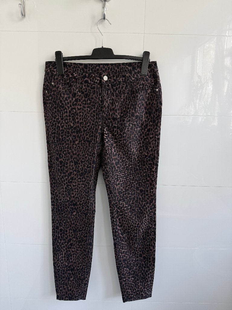 Broek panter print, Kleding | Dames, Ophalen, Overige kleuren, Maat 42/44 (L), Zo goed als nieuw