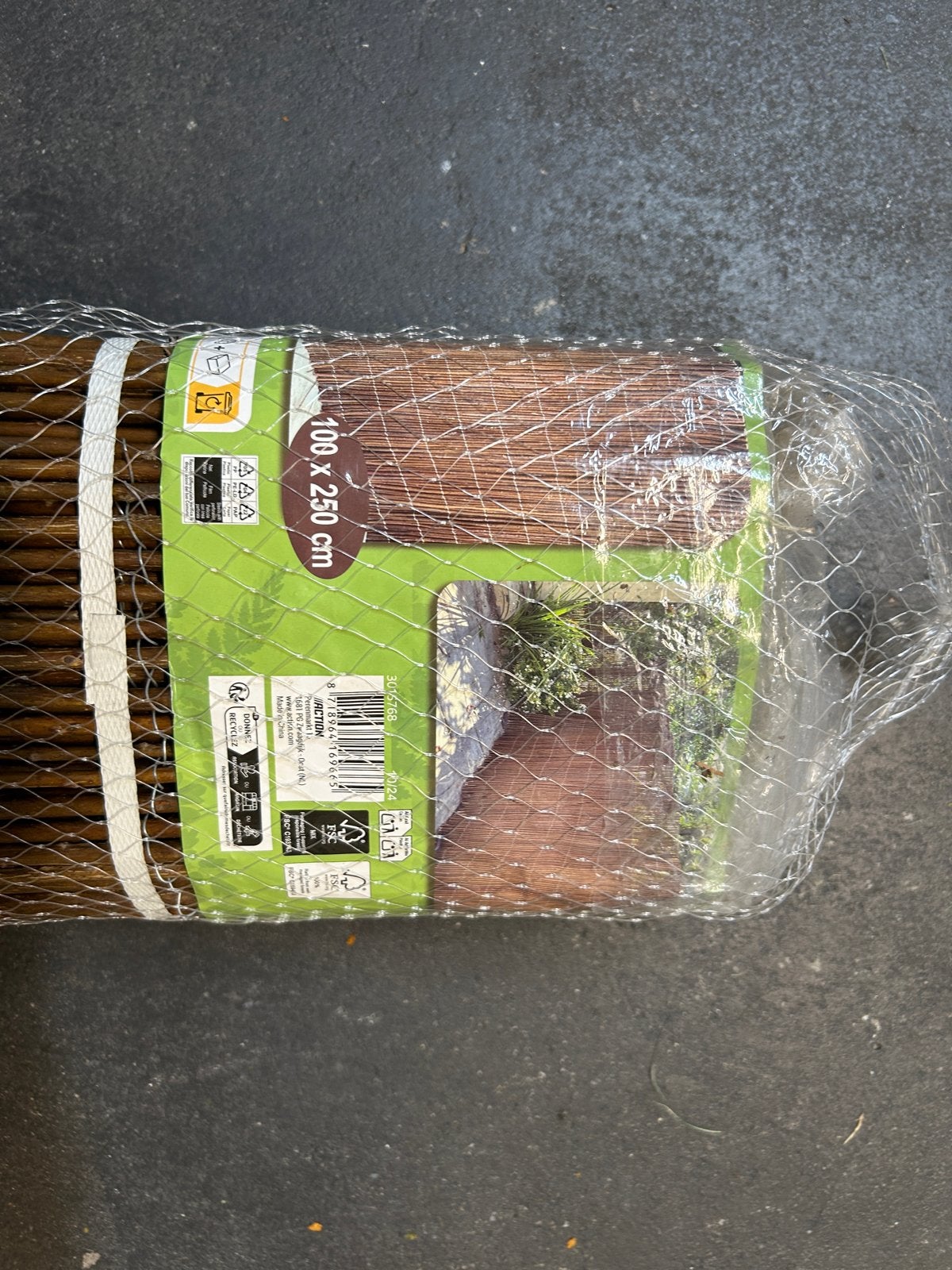 Natuurlijke Wilgen Schutting 100x250 cm, 150 tot 200 cm, Nieuw, Ophalen of Verzenden, Minder dan 100 cm