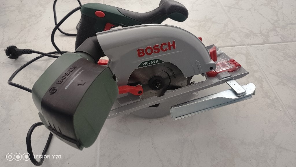 Bosch PKS 55 A Cirkelzaag, Ophalen, Cirkelzaag, Zo goed als nieuw, 30 tot 70 mm