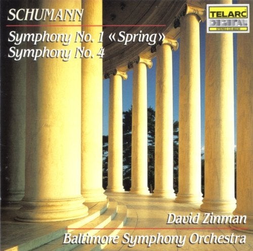 SCHUMANN Symphony no. 1 & 4 CD ZINMAN BALTIMORE SO ZGAN, Ophalen of Verzenden, Romantiek, Zo goed als nieuw, Orkest of Ballet