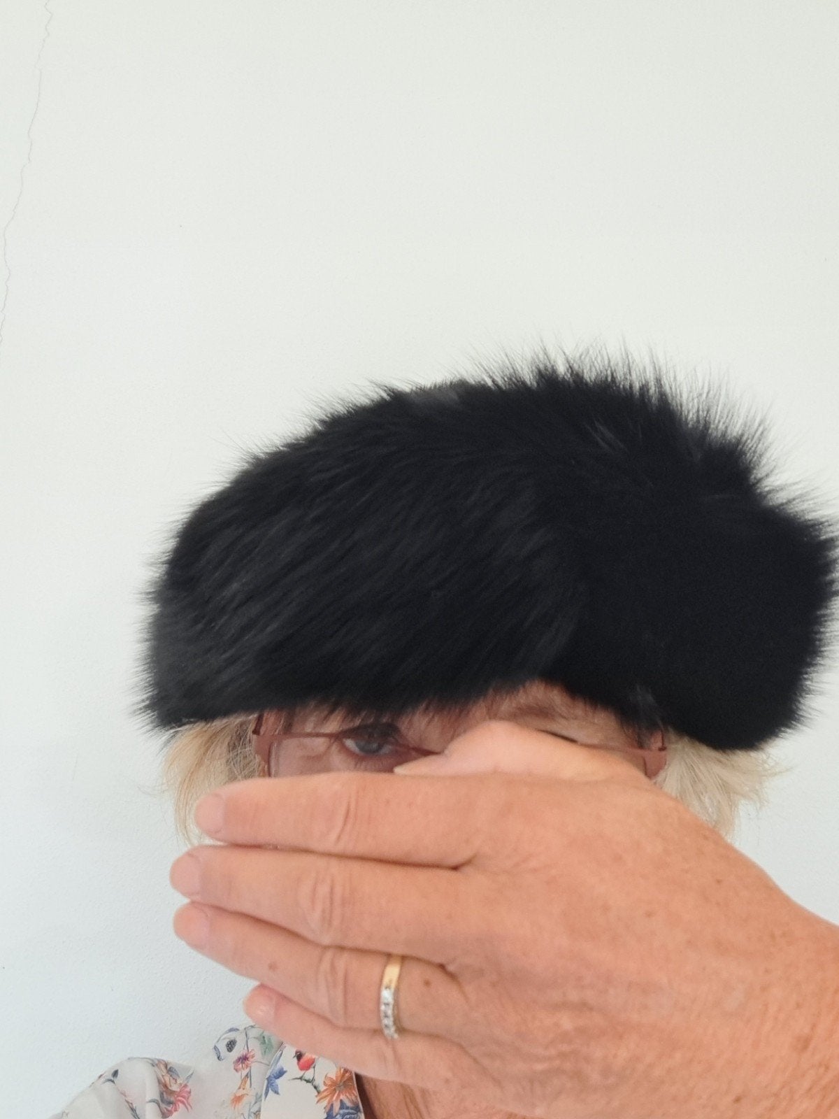 Zwarte Pels Hoed van Zarina Pels Kopenhagen, Hoed, Zo goed als nieuw, Zarina, One size fits all