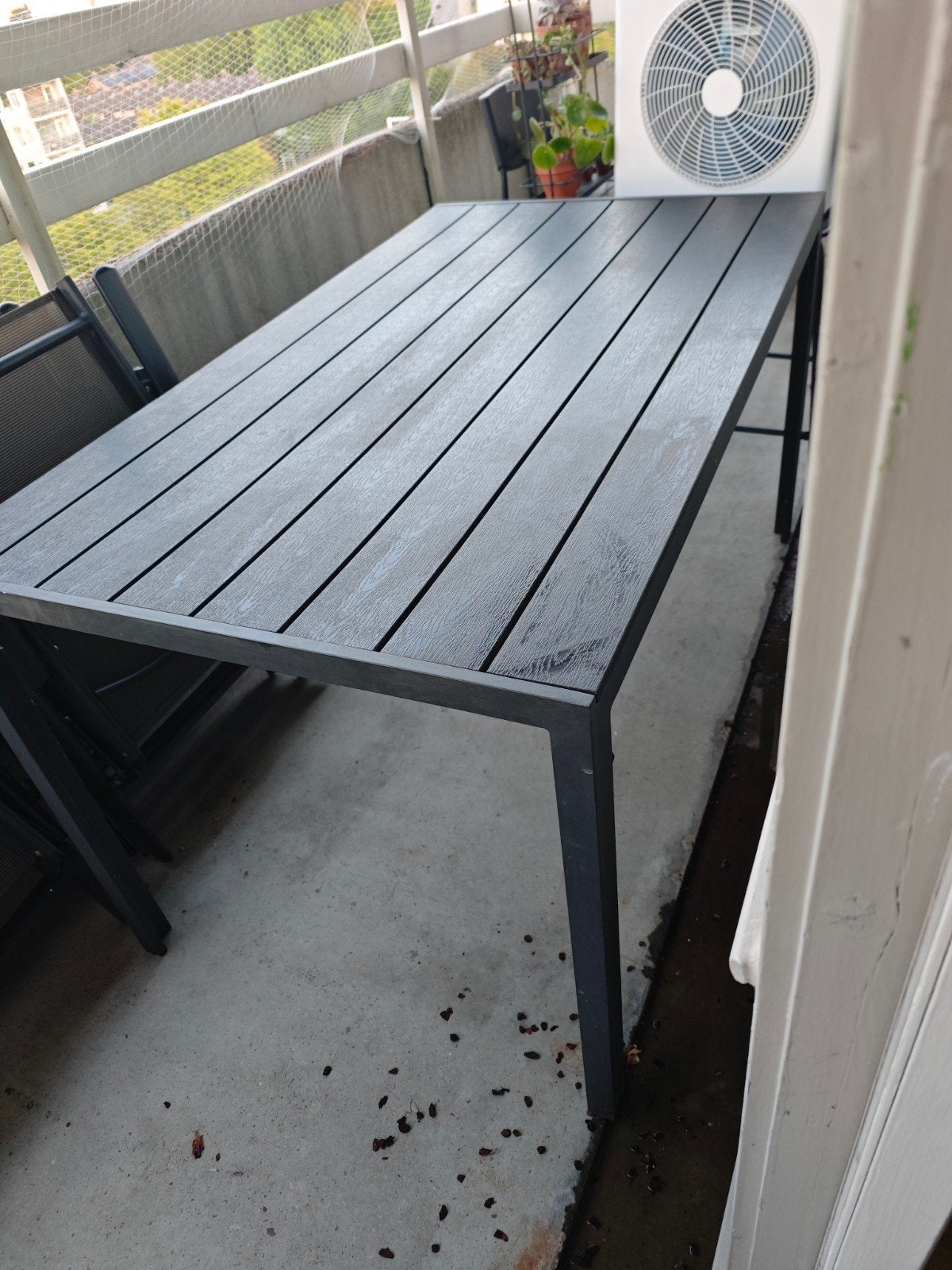 Tafel voor buiten 80x140x74, Ophalen, Gebruikt, Rechthoekig, Aluminium