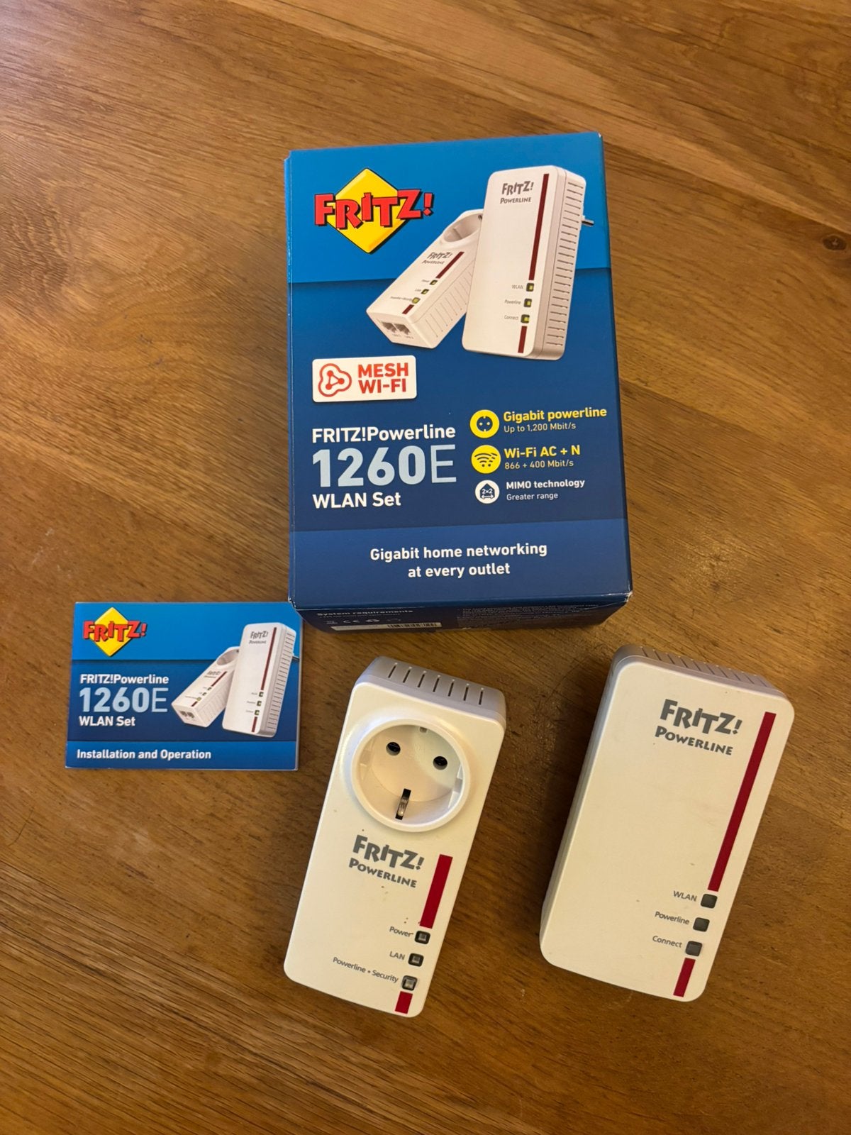Fritz!Powerline 1260E / WLAN Set / mesh wi-fi, Computers en Software, WiFi-versterkers, Ophalen of Verzenden, Gebruikt