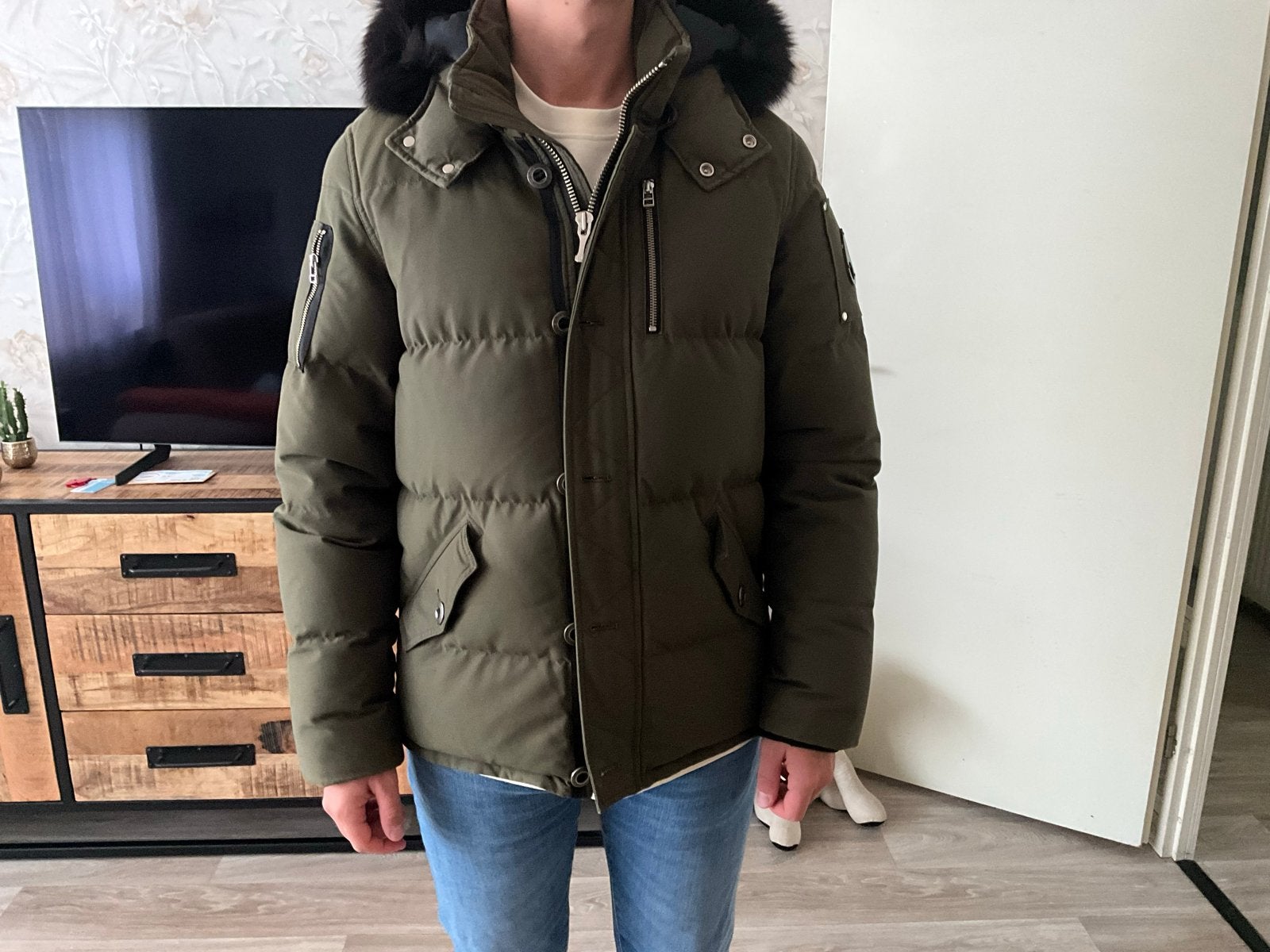 Moose Knuckles Winterjas Maat L, Ophalen of Verzenden, Gedragen, Maat 52/54 (L), Groen