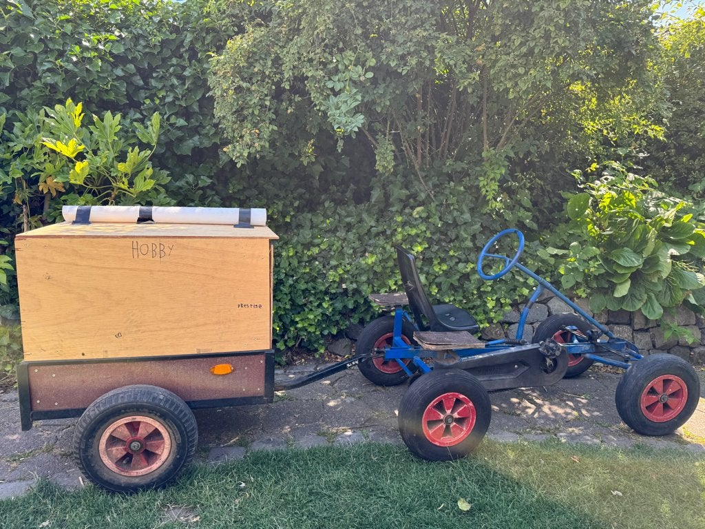 Skelter met zelfbouw 'caravan', Kinderen en Baby's, Speelgoed | Buiten | Skelters, Gebruikt, Mammoet, Ophalen