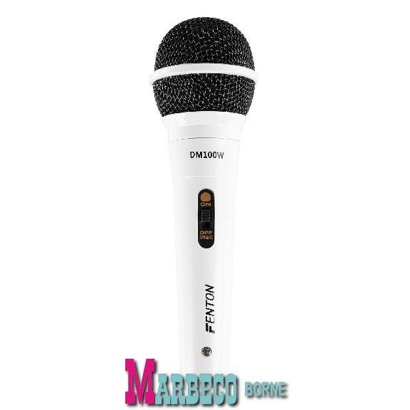 Dynamische microfoon vocaal, XLR incl. kabel DM100 Wit, Nieuw, Fenton, Info@marbeco.nl, Zangmicrofoon