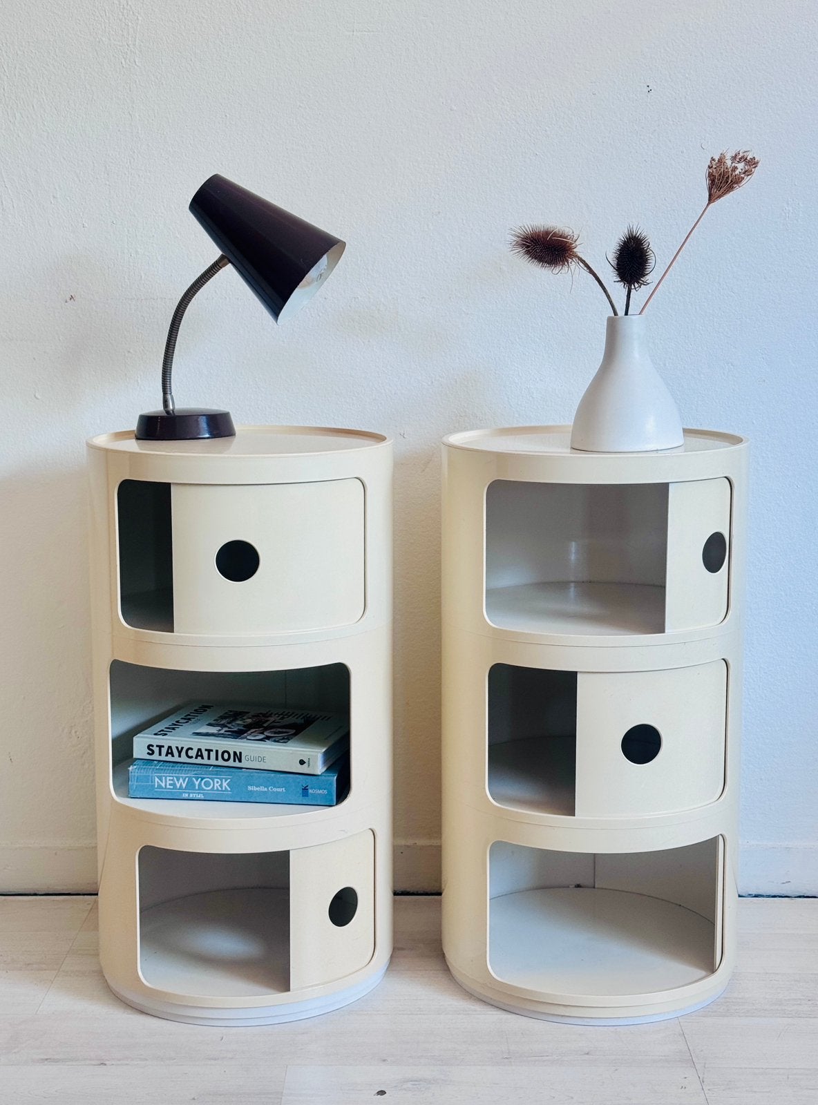 Vintage Kartell Componibili kastjes 2x, Ophalen, Minder dan 45 cm, Zo goed als nieuw, X