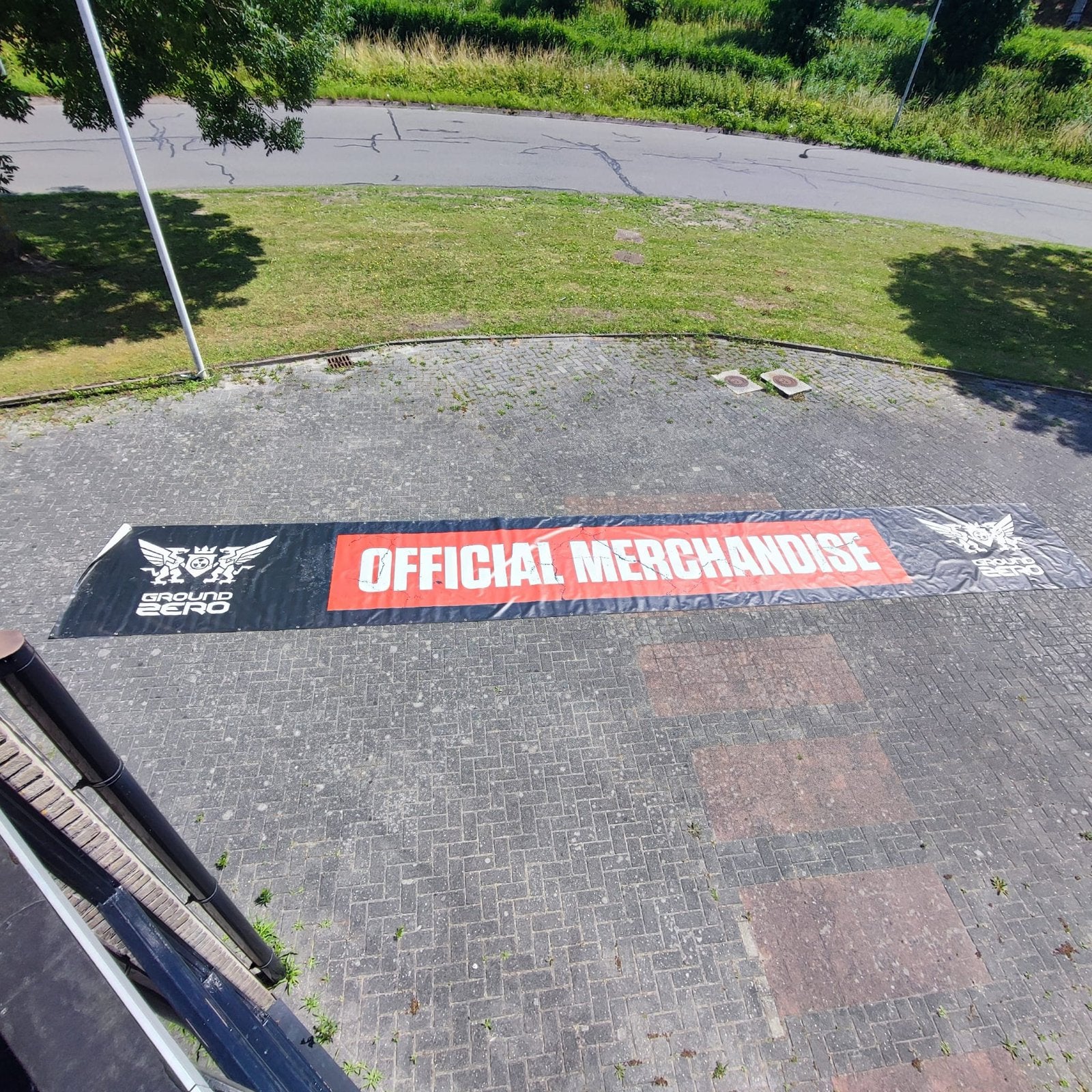 Ground Zero Banner!!!, Ophalen, Gebruikt, Reclamebord