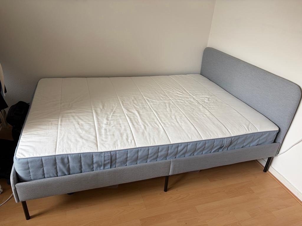 Ikea bed + matras 140x200, Ophalen, Tweepersoons, 140 cm, Zo goed als nieuw
