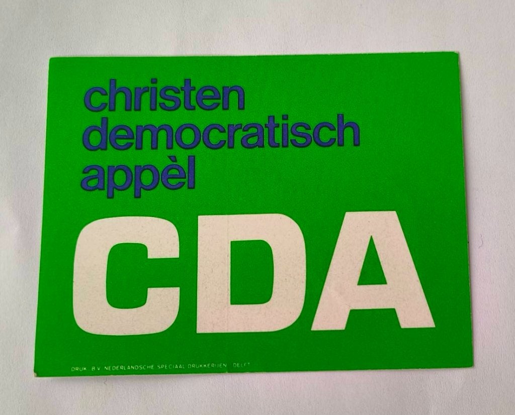 Sticker CDA (4), Ophalen of Verzenden, Nieuw, Bedrijf of Vereniging