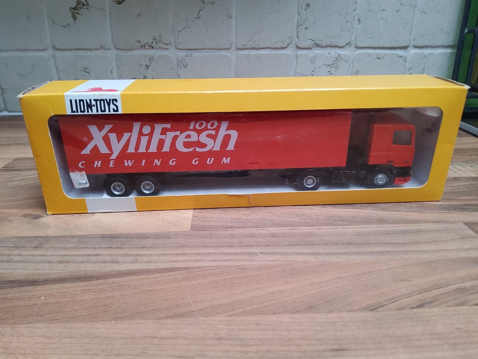 Lion Toys DAF 95 Xylifresh Vrachtwagen met Oplegger, Ophalen of Verzenden, Zo goed als nieuw, Bus of Vrachtwagen, Lion Toys