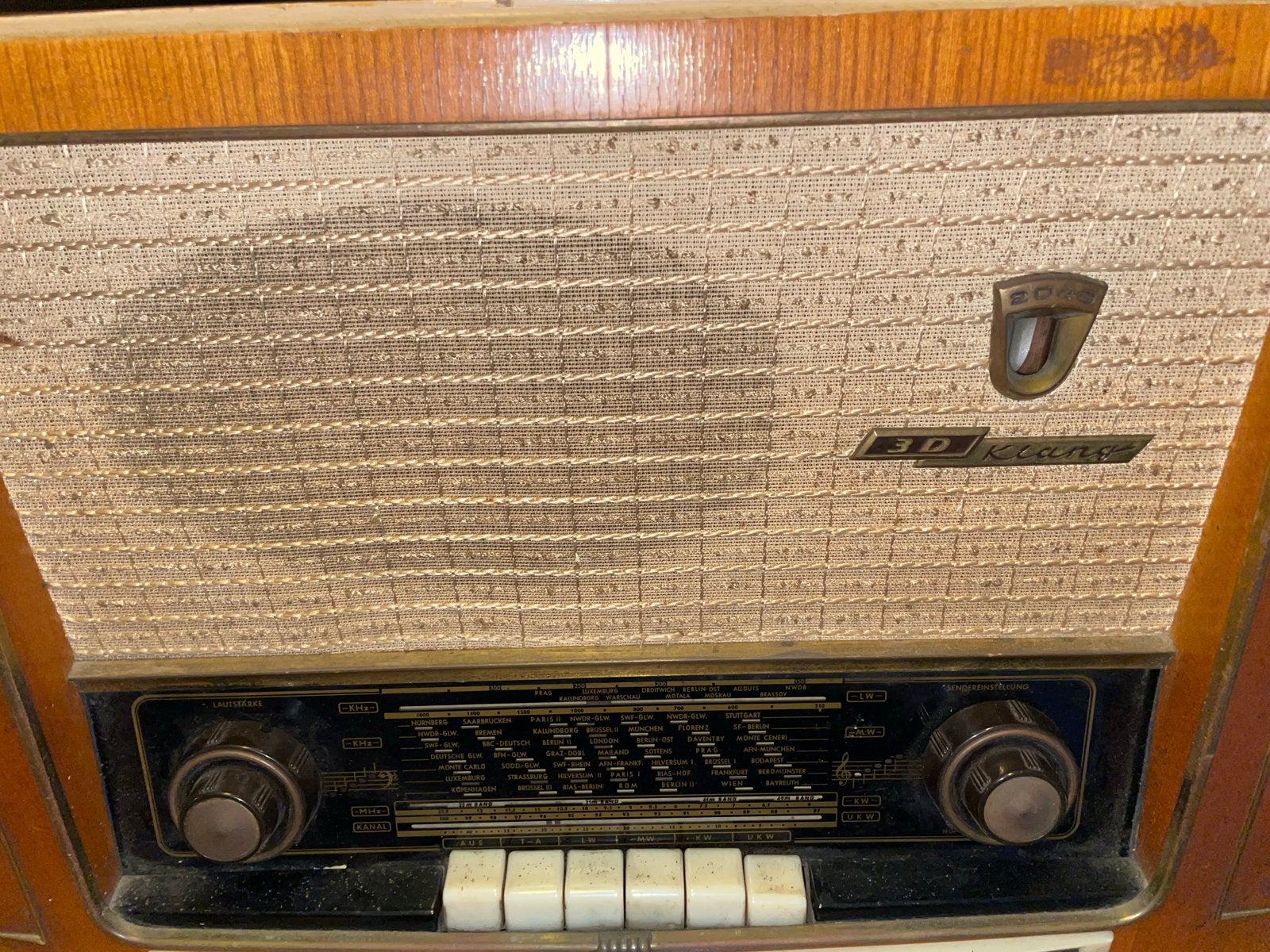 Vintage Grundig Radio 2043/W/D - Werking Onbekend, Ophalen, Gebruikt, Radio