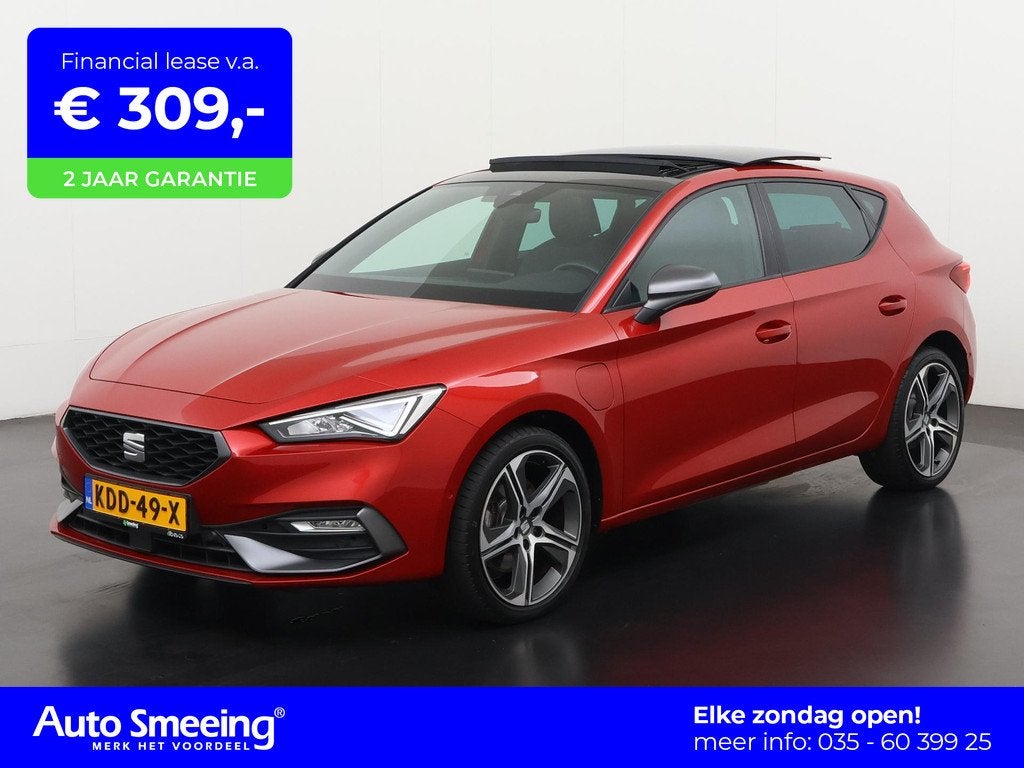 SEAT Leon 1.4 TSI eHybrid PHEV FR | Schuifdak | Stoel & Stuu, Auto's, Seat, Bedrijf, Te koop, Leon, ABS, Adaptive Cruise Control