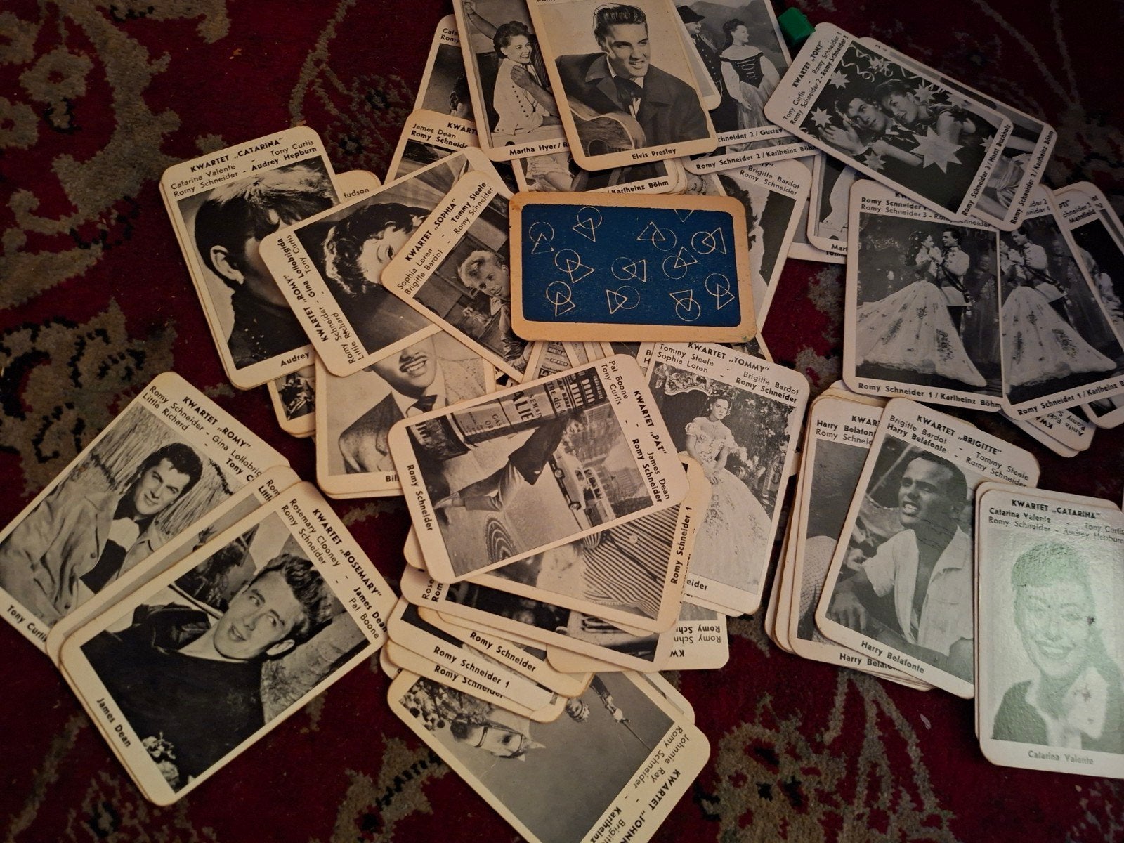 Vintage Kwartetspel met Filmsterrenkaarten, Ophalen, Gebruikt