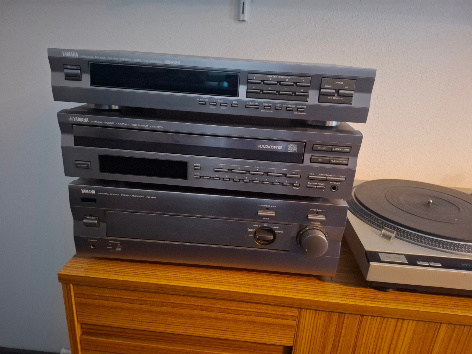 Yamaha 'Natural Sound' Hifi Set – AX-492, CDC-675 & TX-492, Overige merken, Gebruikt, Cd-speler, Losse componenten