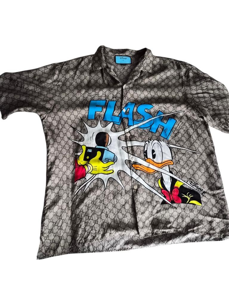 Gucci x Disney overhemd met Donald Duck print, Kleding | Heren, Overhemden, Ophalen of Verzenden