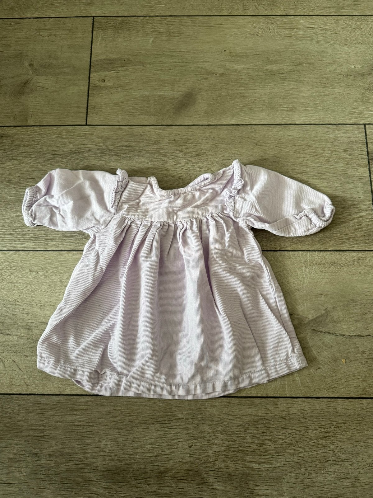 Lila ribfluwelen jurkje maat 56 van Zeeman, Ophalen of Verzenden, Zo goed als nieuw, Meisje, Jurkje of Rokje