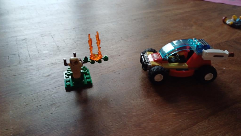 Lego City setje met auto en kampvuur, Ophalen of Verzenden, Gebruikt, Complete set, Lego