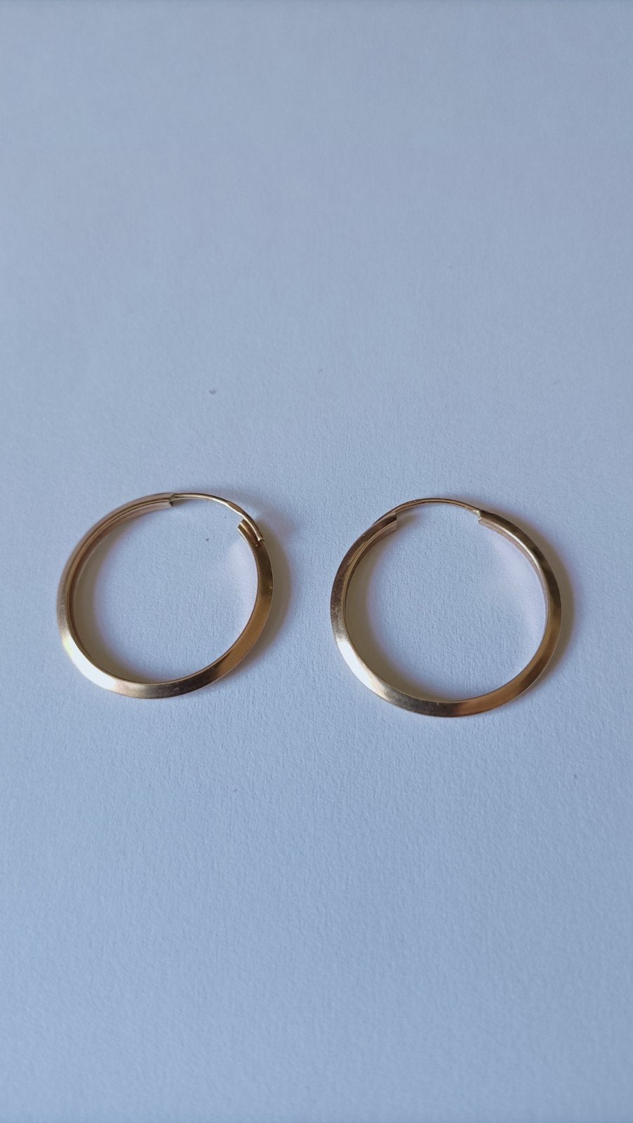 Vintage gouden Creolen, 14 krt, Verzenden, Goud, Oorbellen