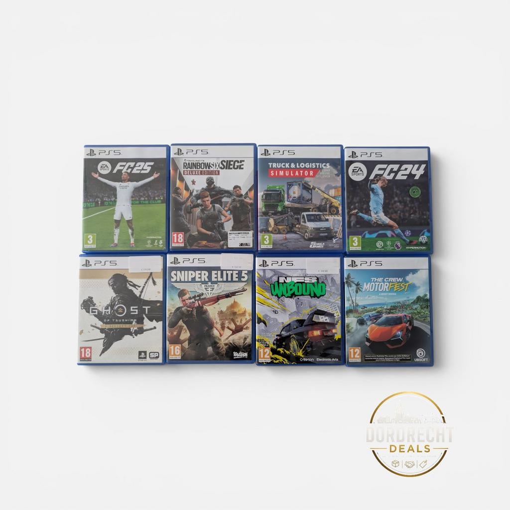 8 PS5 Games Bundel - Nieuwstaat, Spelcomputers en Games, Online, Vanaf 18 jaar, Overige genres, Nieuw