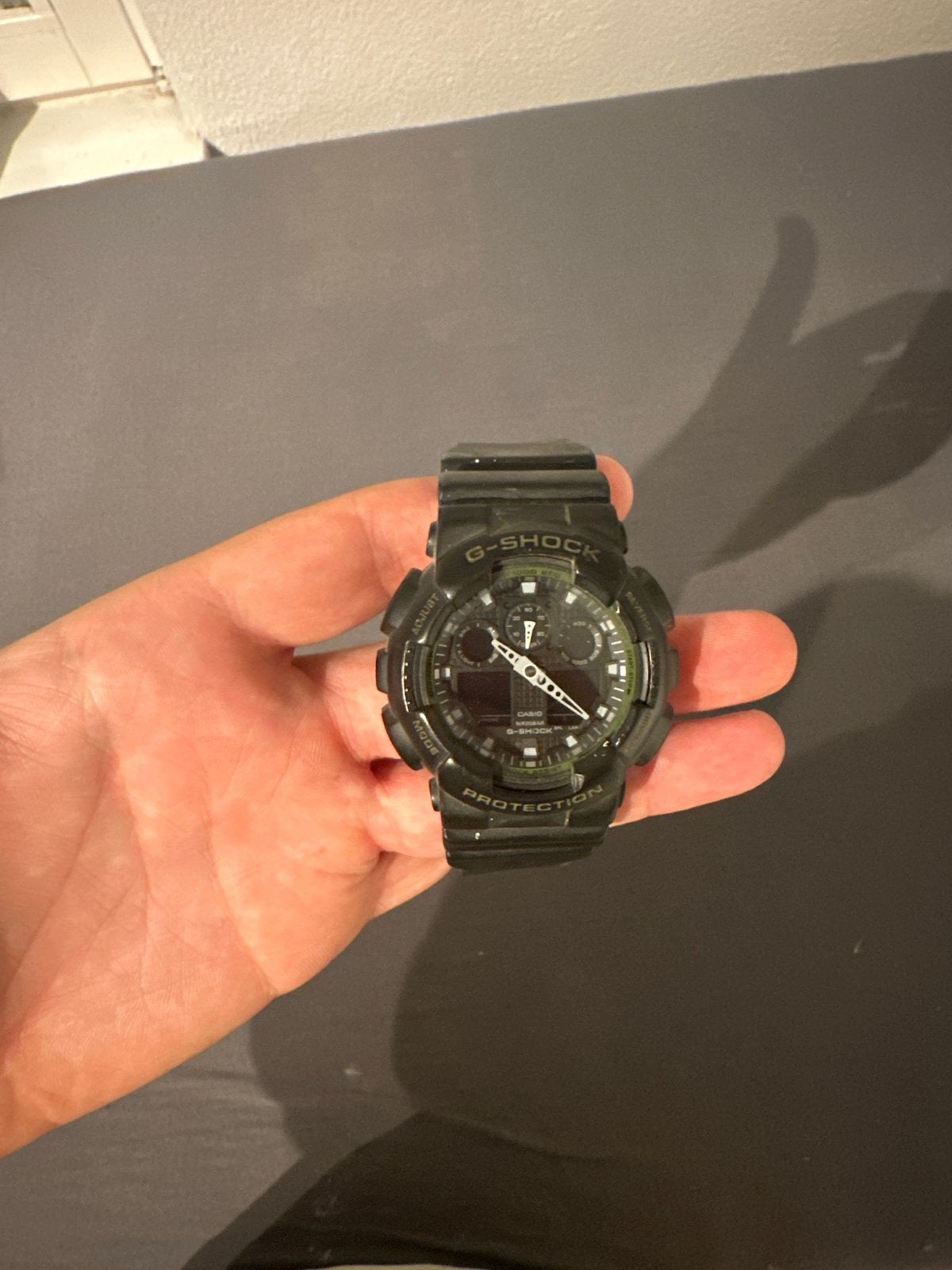 Casio G-Shock GA-100 Zwart Herenhorloge, Casio, Kunststof, Polshorloge, Ophalen of Verzenden